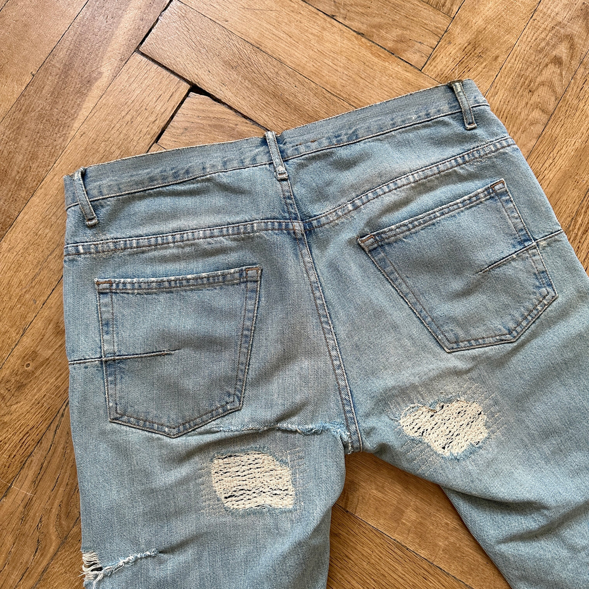 Dior Homme SS06 Light Blue Distressed Denim