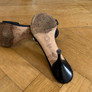 Christian Dior by John Galliano Monogram Key Lock Heeled Sandals
