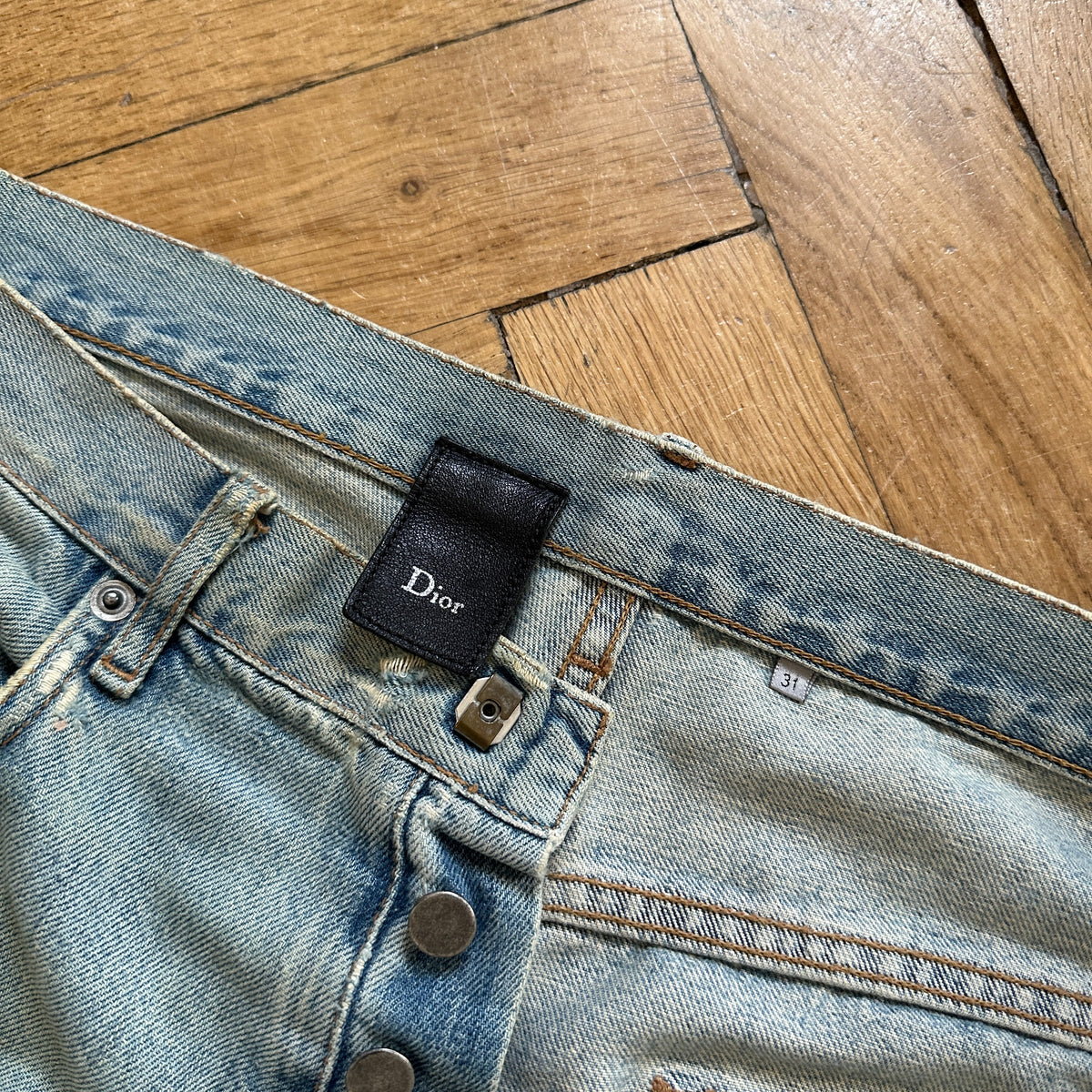 Dior Homme SS06 Light Blue Distressed Denim