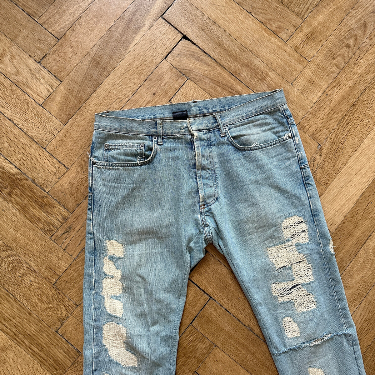 Dior Homme SS06 Light Blue Distressed Denim