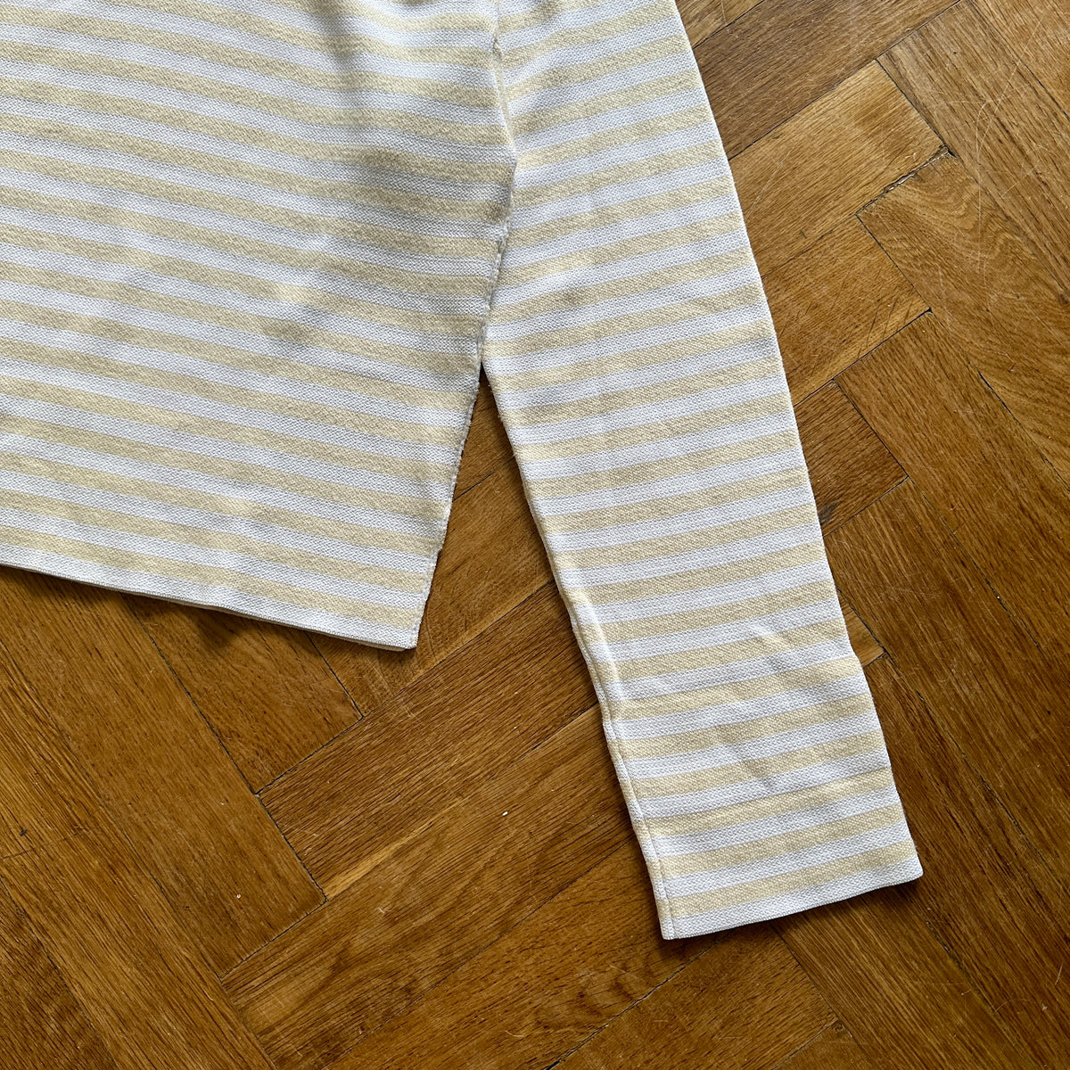 Celine by Phoebe Philo Cut Out Knit Striped Sweater