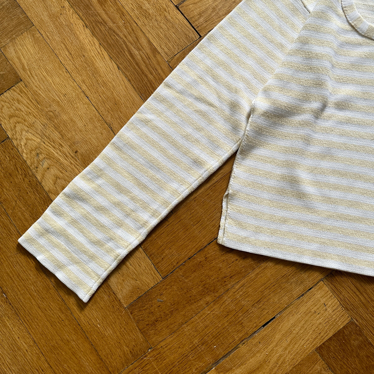 Celine by Phoebe Philo Cut Out Knit Striped Sweater