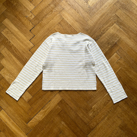 Celine by Phoebe Philo Cut Out Knit Striped Sweater