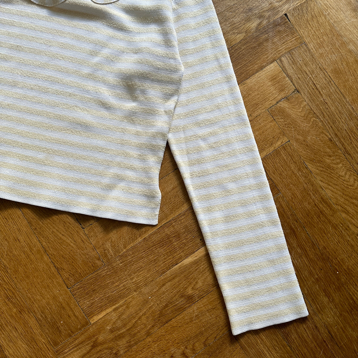 Celine by Phoebe Philo Cut Out Knit Striped Sweater