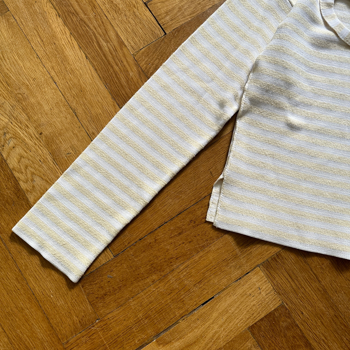 Celine by Phoebe Philo Cut Out Knit Striped Sweater