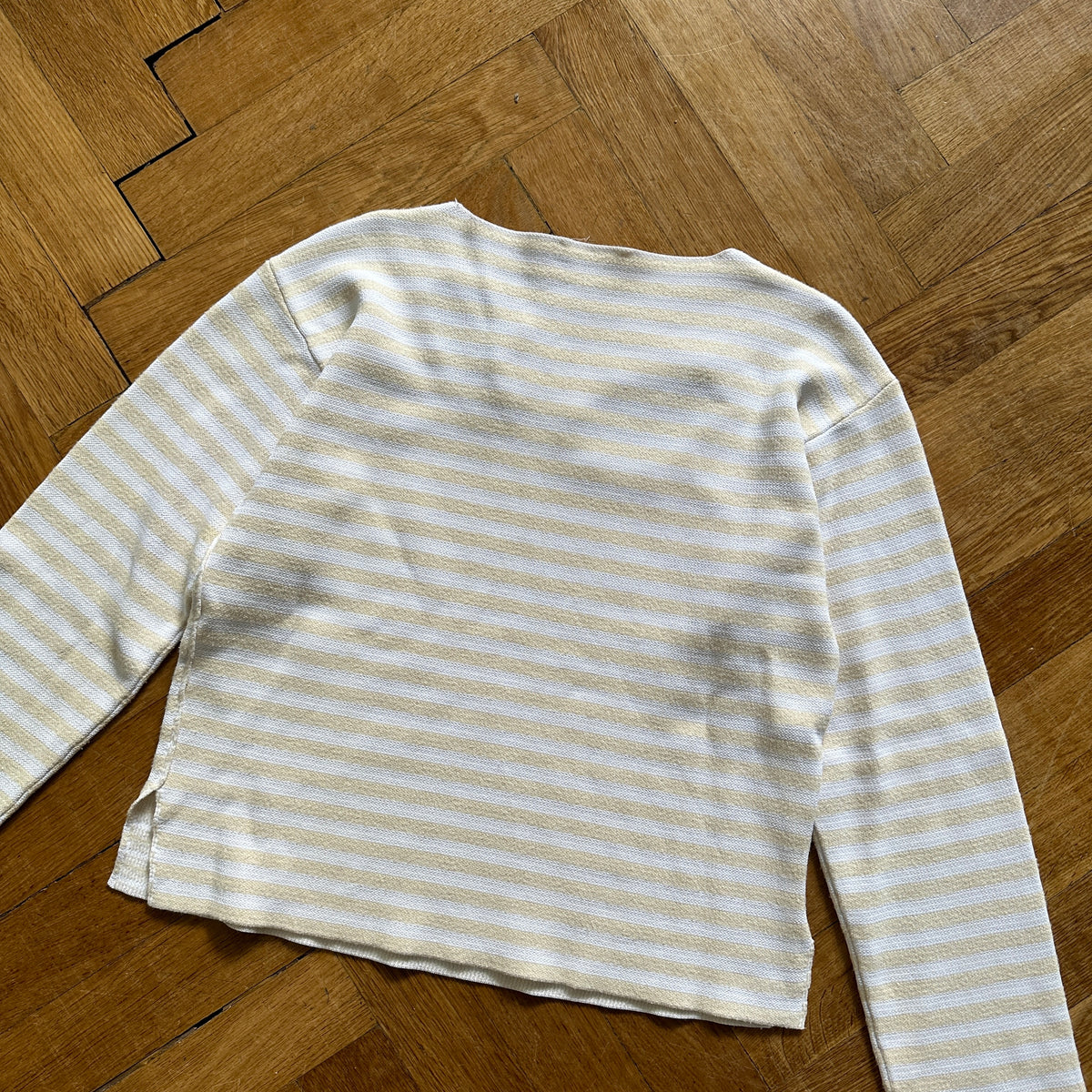 Celine by Phoebe Philo Cut Out Knit Striped Sweater