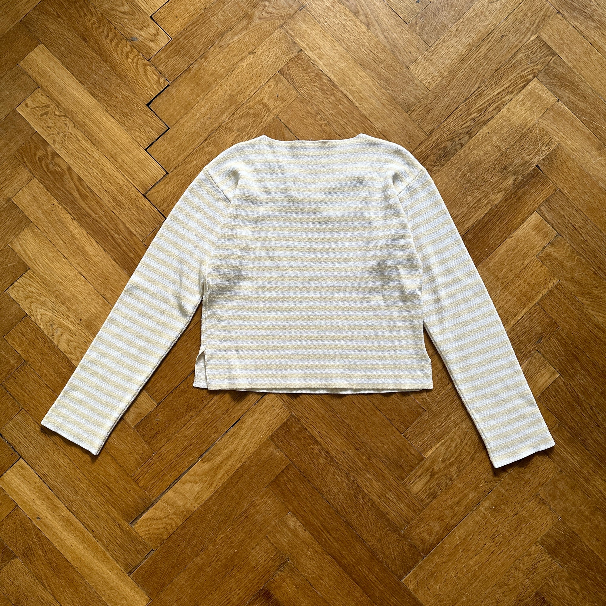Celine by Phoebe Philo Cut Out Knit Striped Sweater