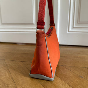 Prada Sport 90s Orange Neoprene Hand Bag