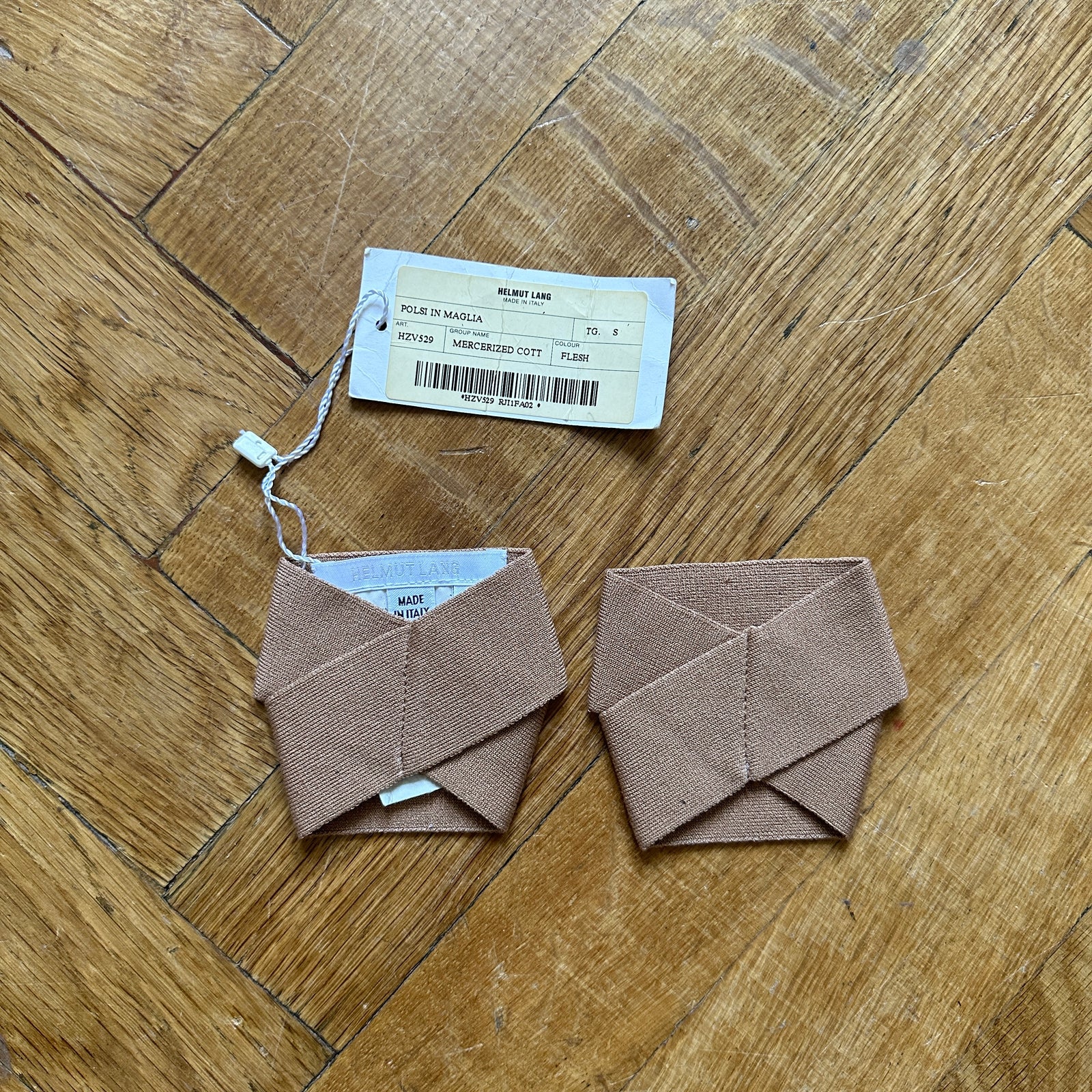 Helmut Lang SS04 Nude Hand Wrap Mittens