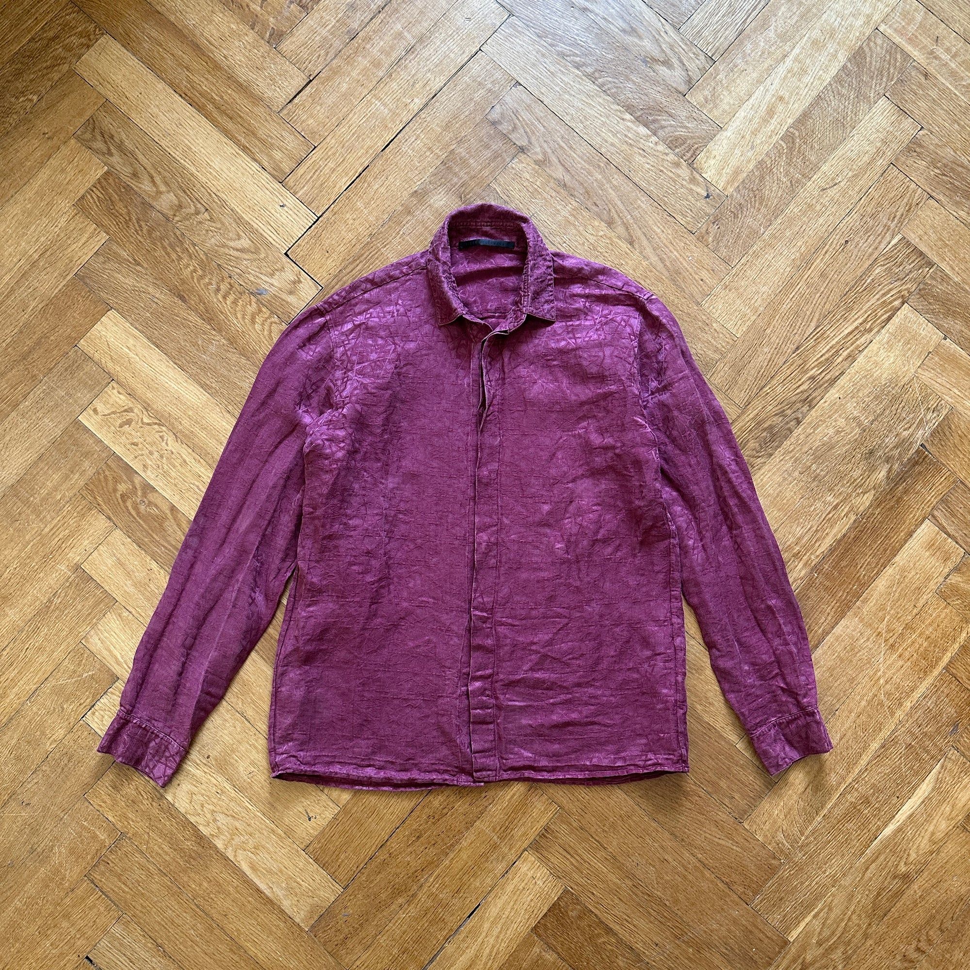 Haider Ackermann Geometric Print Silk Blend Shirt