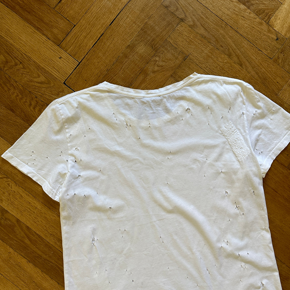 Balmain SS10 by Christophe Decarnin Distressed T-Shirt