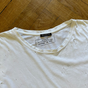 Balmain SS10 by Christophe Decarnin Distressed T-Shirt