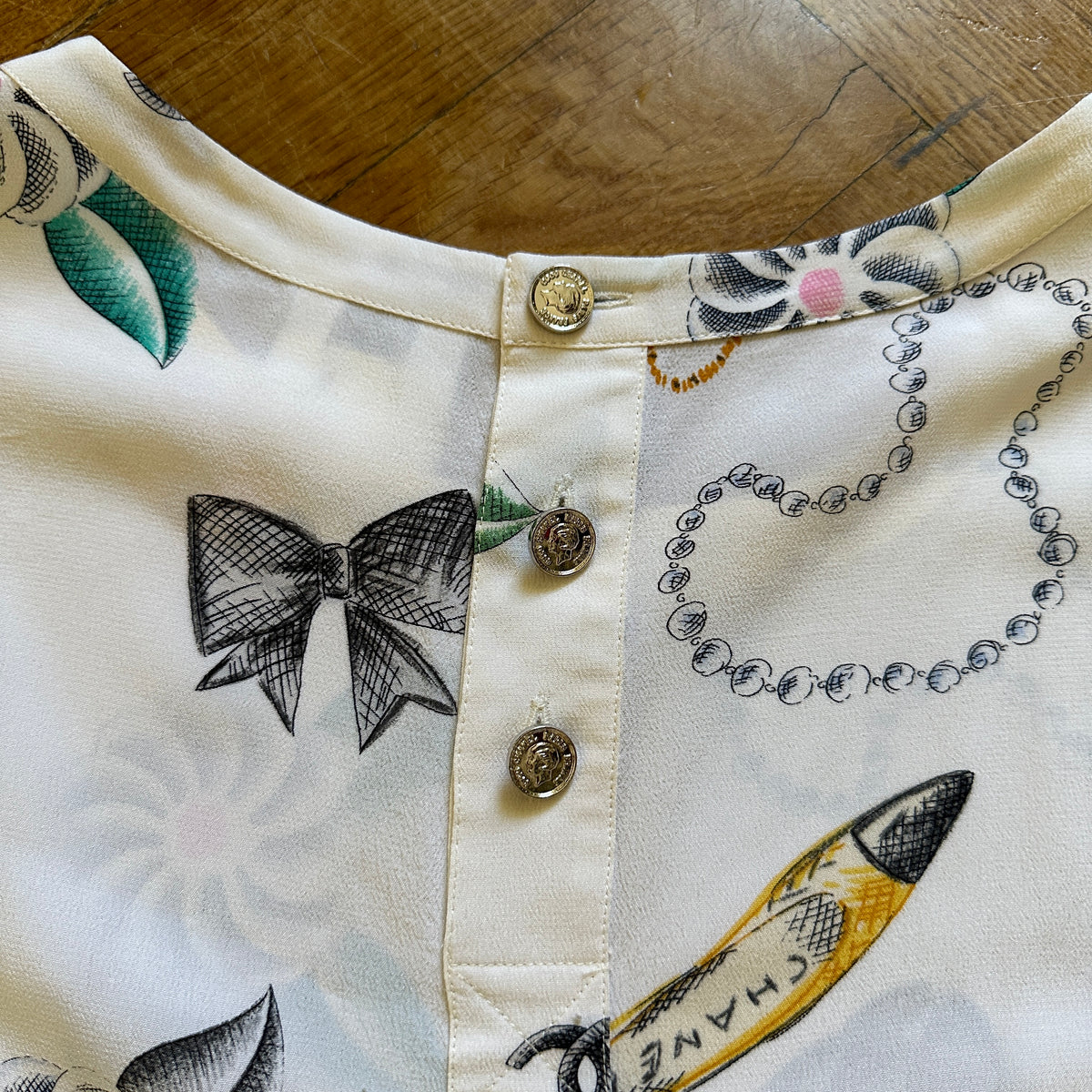 Chanel SS96 Lipstick Silk T-Shirt