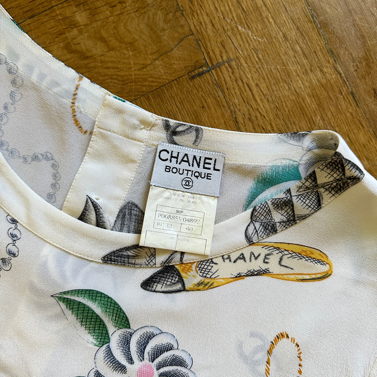 Chanel SS96 Lipstick Silk T-Shirt