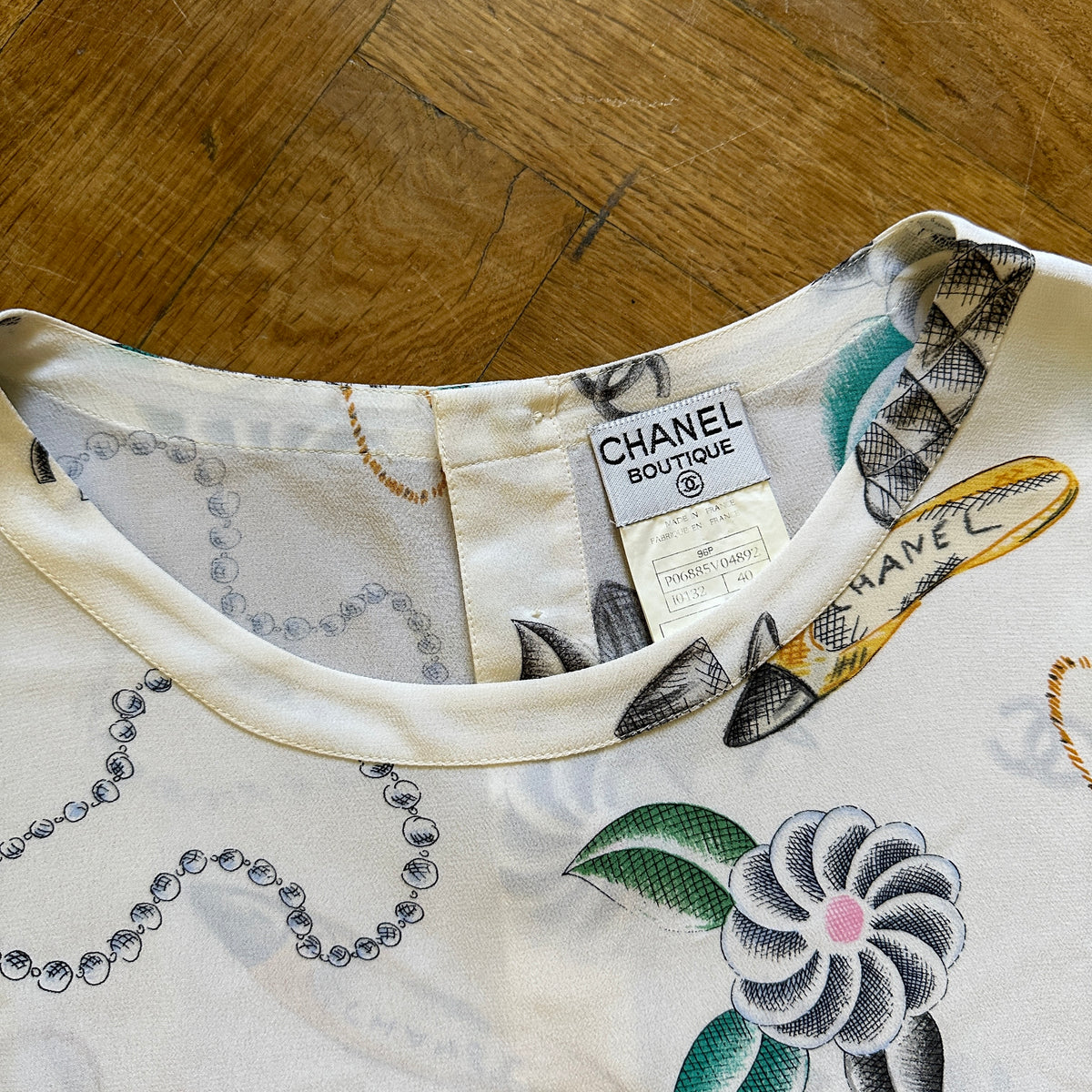 Chanel SS96 Lipstick Silk T-Shirt