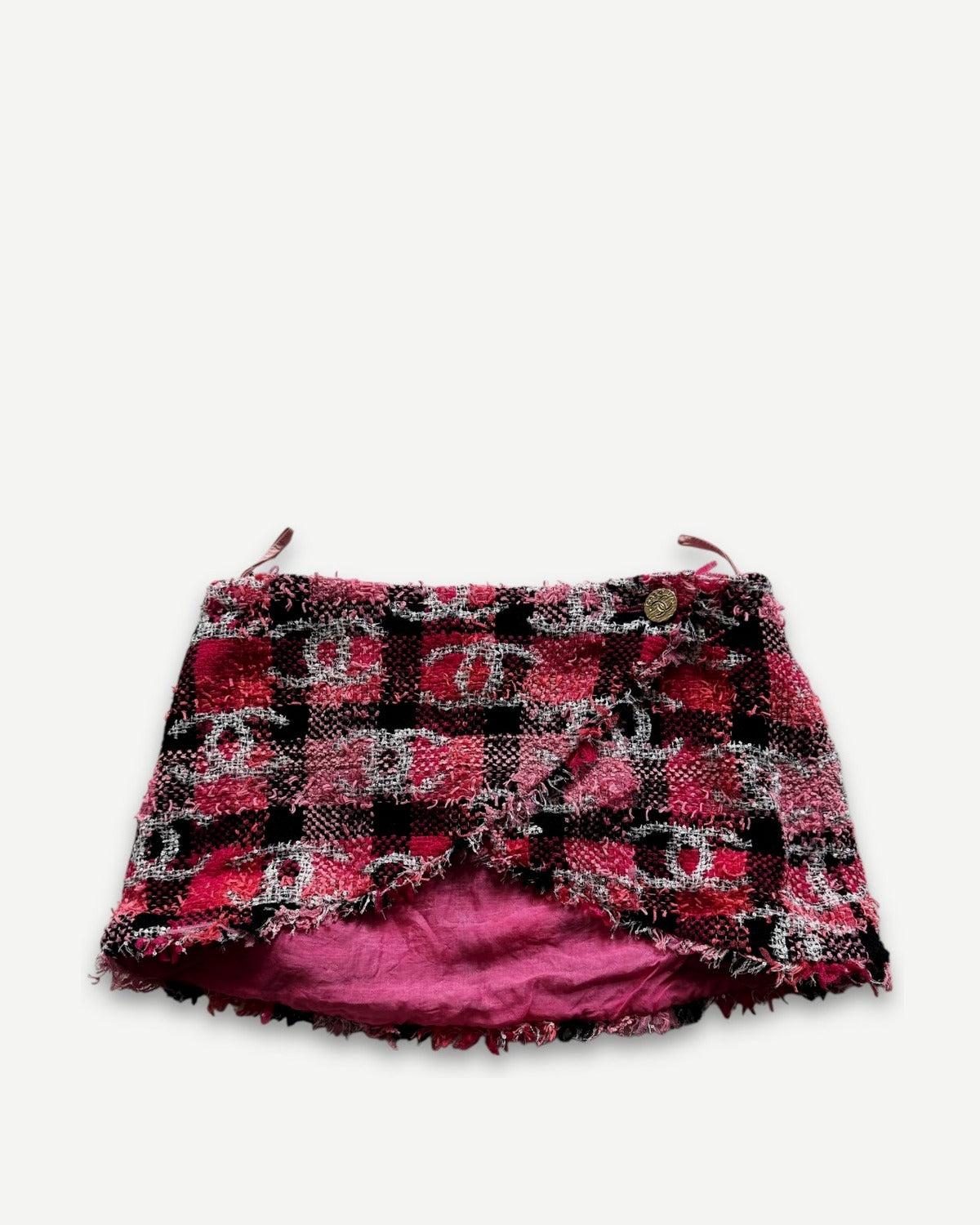 Chanel 2025 Sequined Logo Boucle Mini Skirt Sample