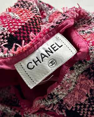 Chanel 2025 Sequined Logo Boucle Mini Skirt Sample