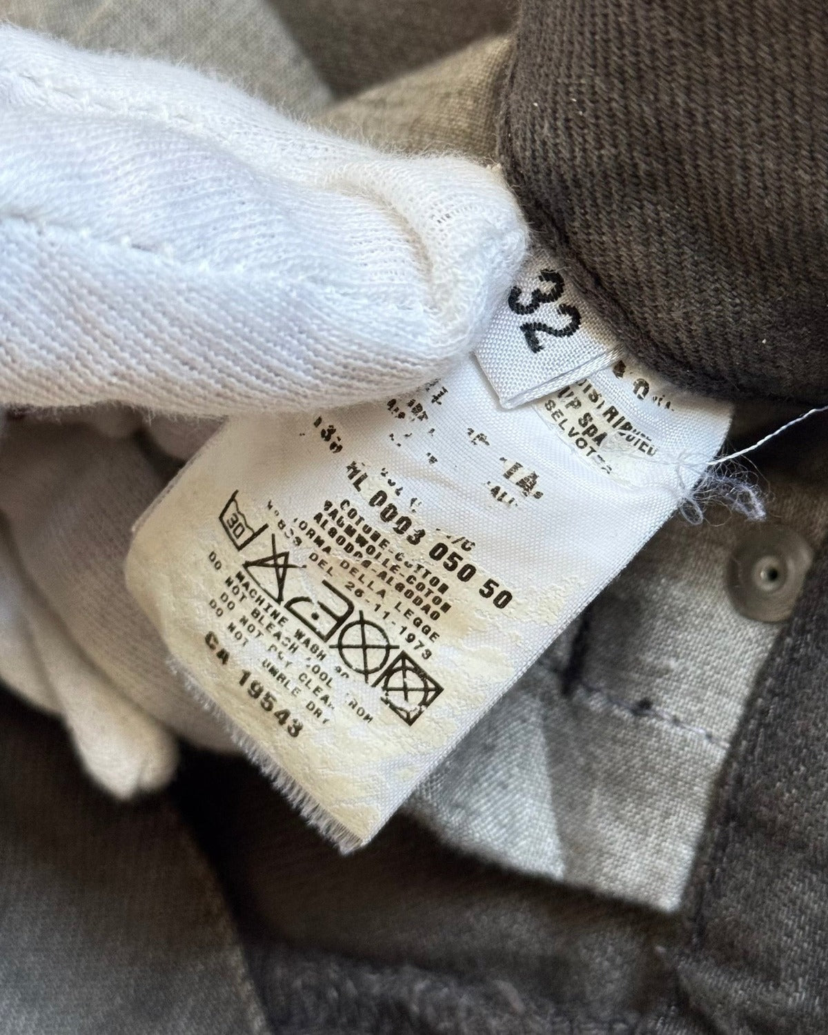 Helmut Lang AW00 Grey Painter Denim