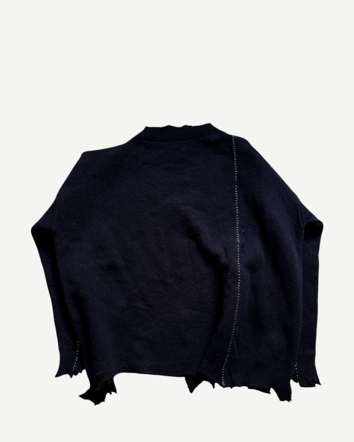 Raf Simons AW16 Oversized Destroyed Varisty Knit Sweater