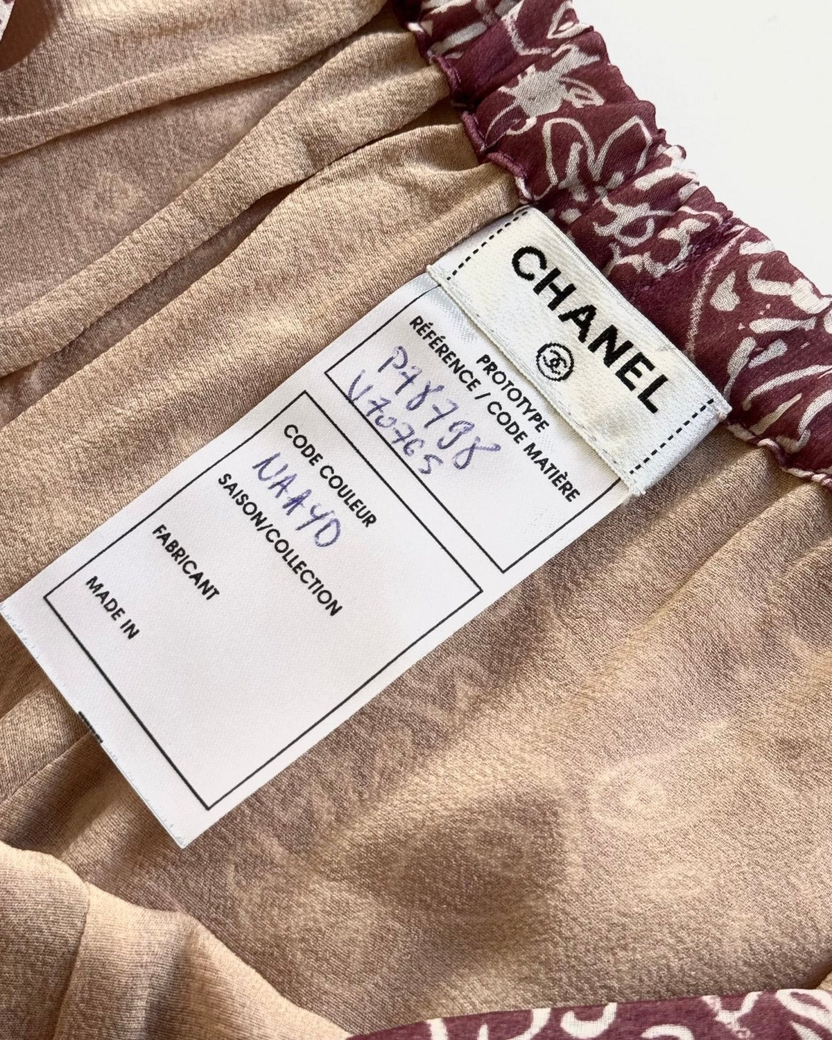 Chanel 2025 Cruise Flared Fish Print Silk Pants Sample