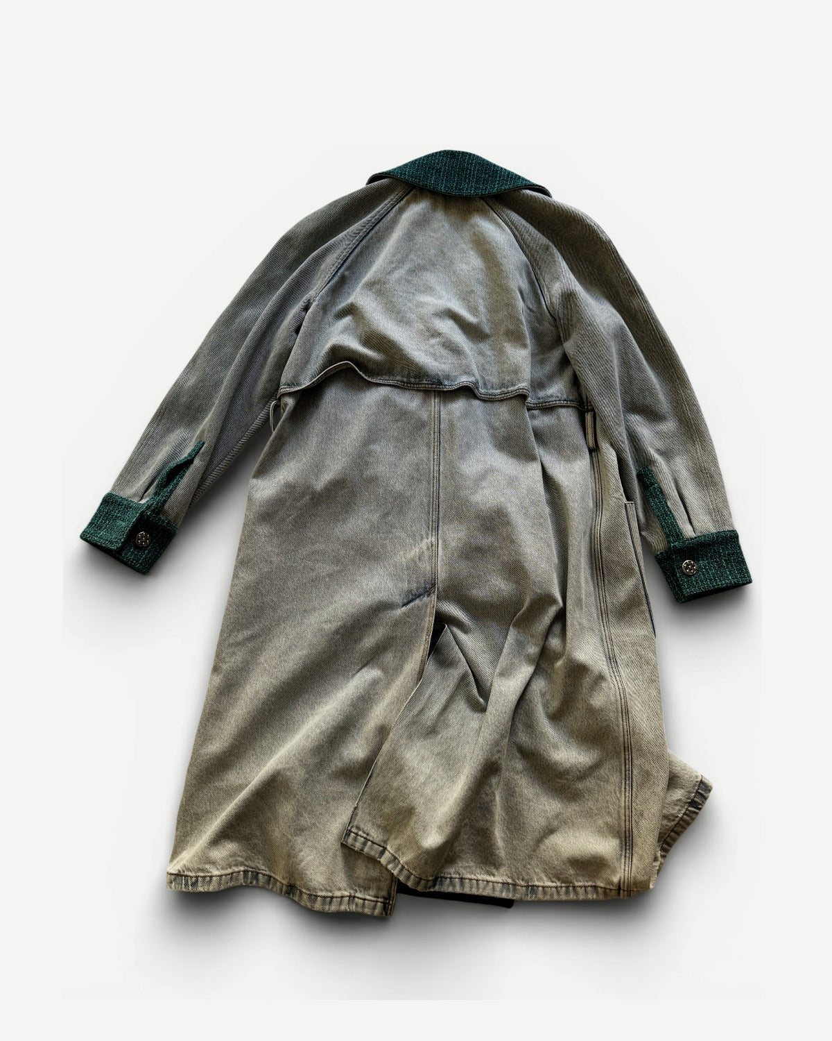 Chanel SS22 Oversized Washed Denim Overcoat Sample