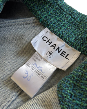 Chanel SS22 Oversized Washed Denim Overcoat Sample