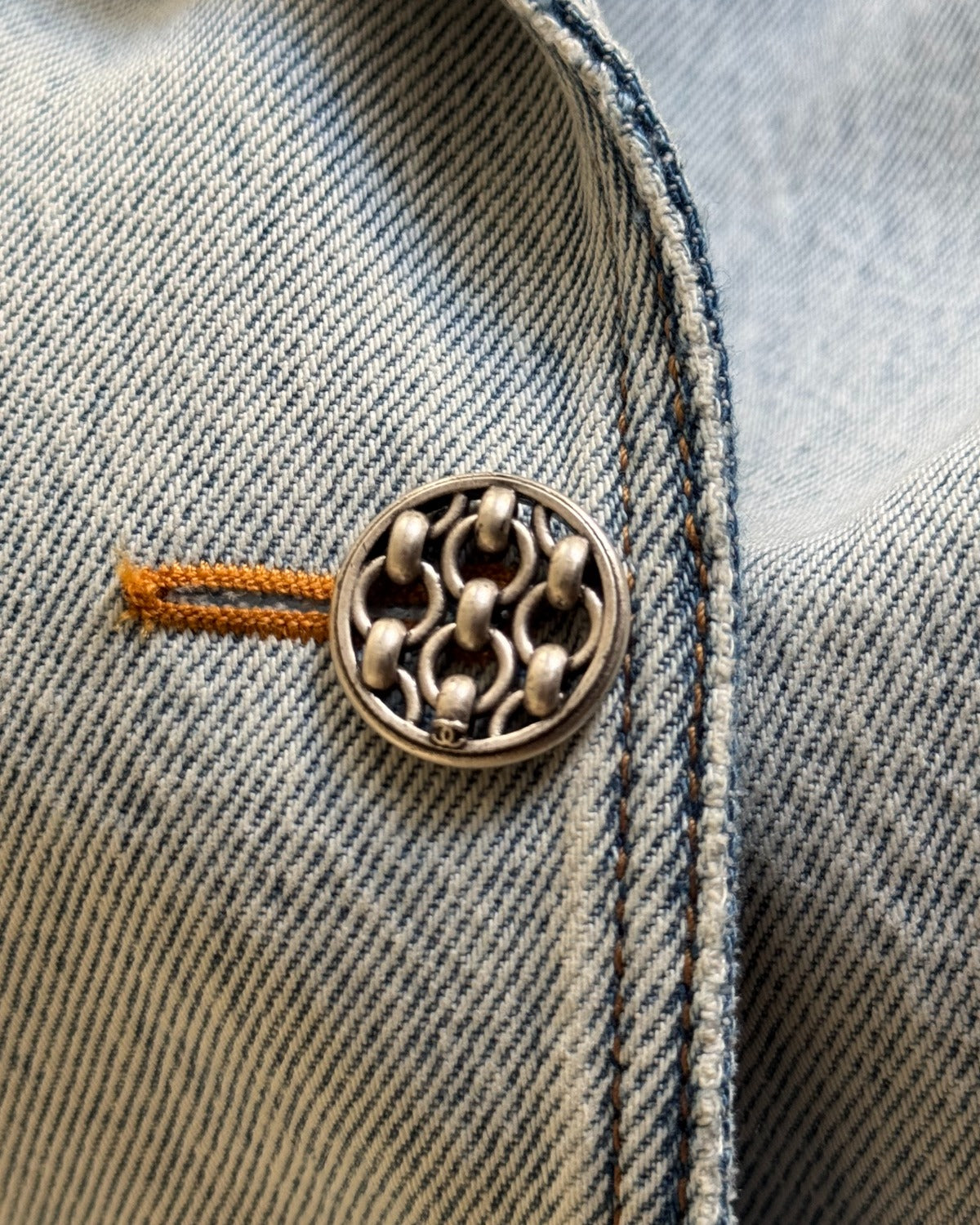 Chanel SS22 Oversized Washed Denim Overcoat Sample