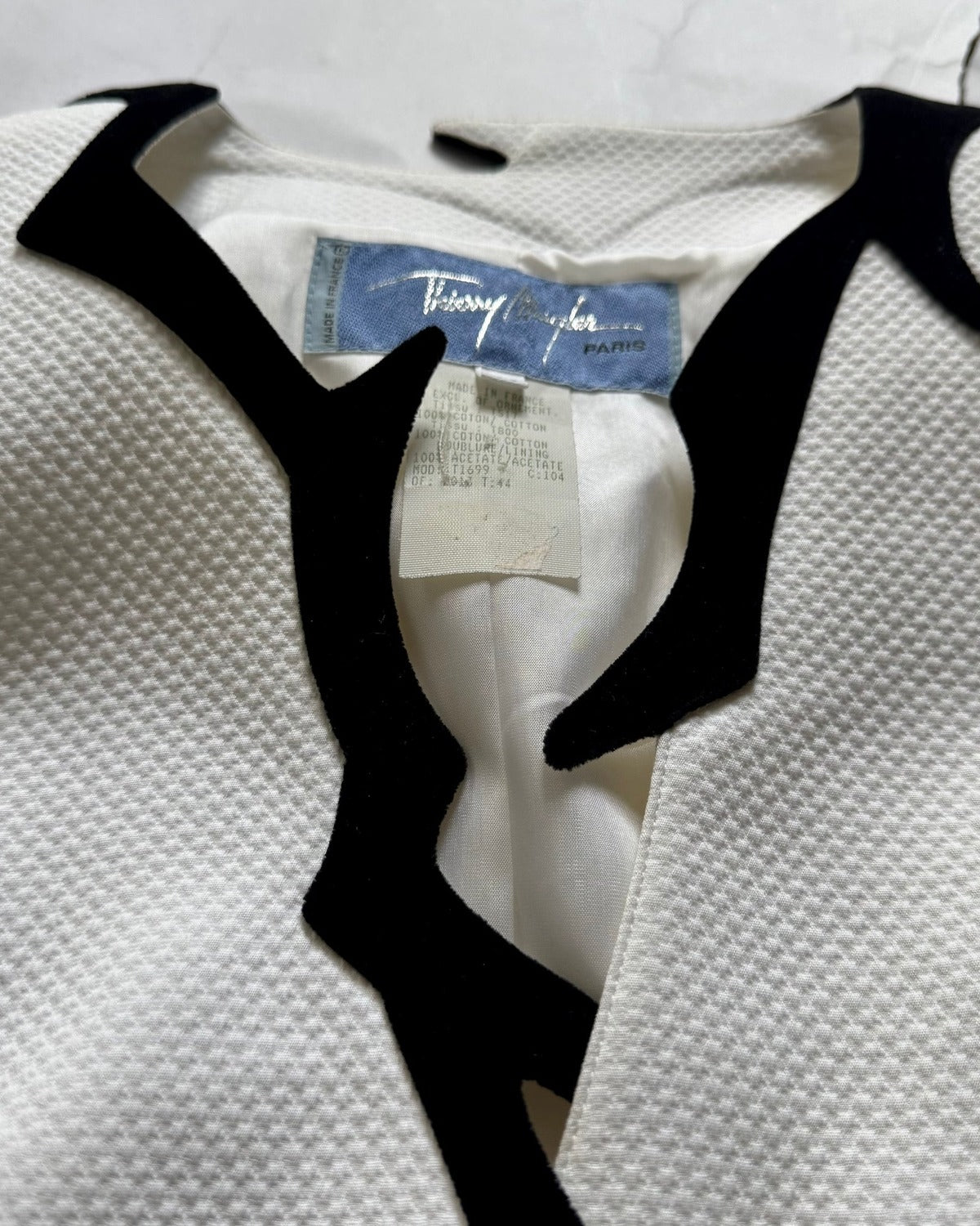 Thierry Mugler Vintage Trim Detail Shortsleeve Jacket
