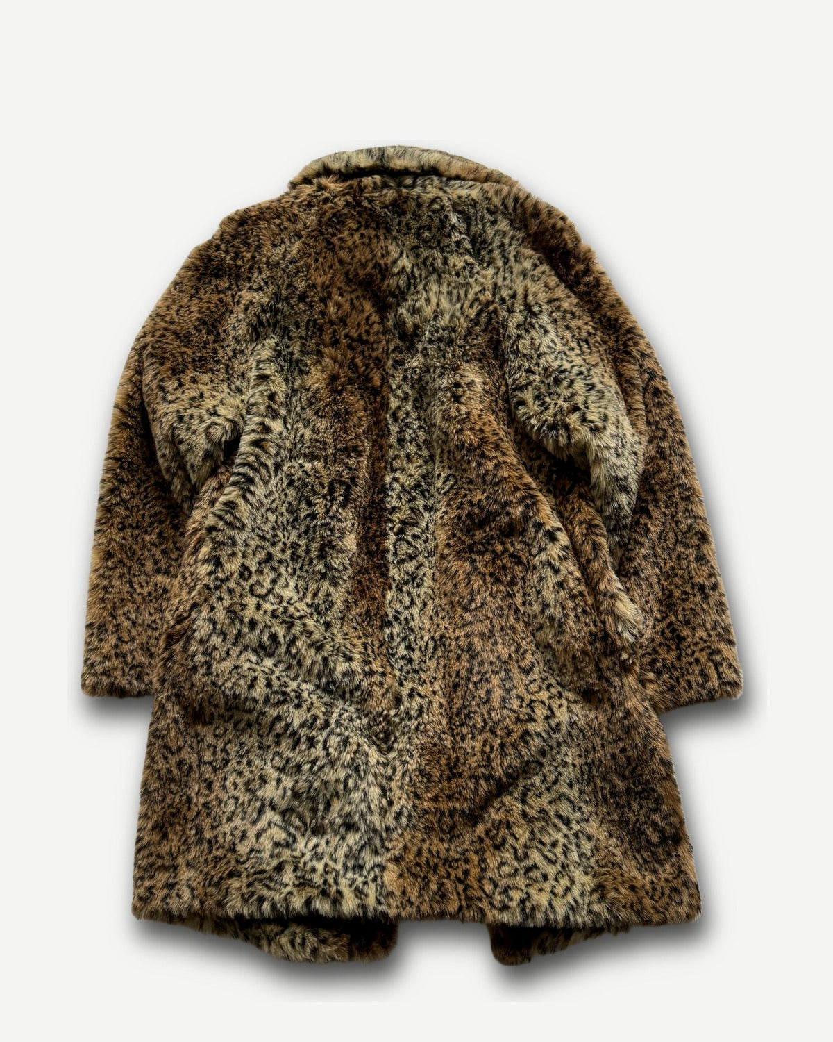 Miu Miu 2000s Leopard Print Faux Fur Coat