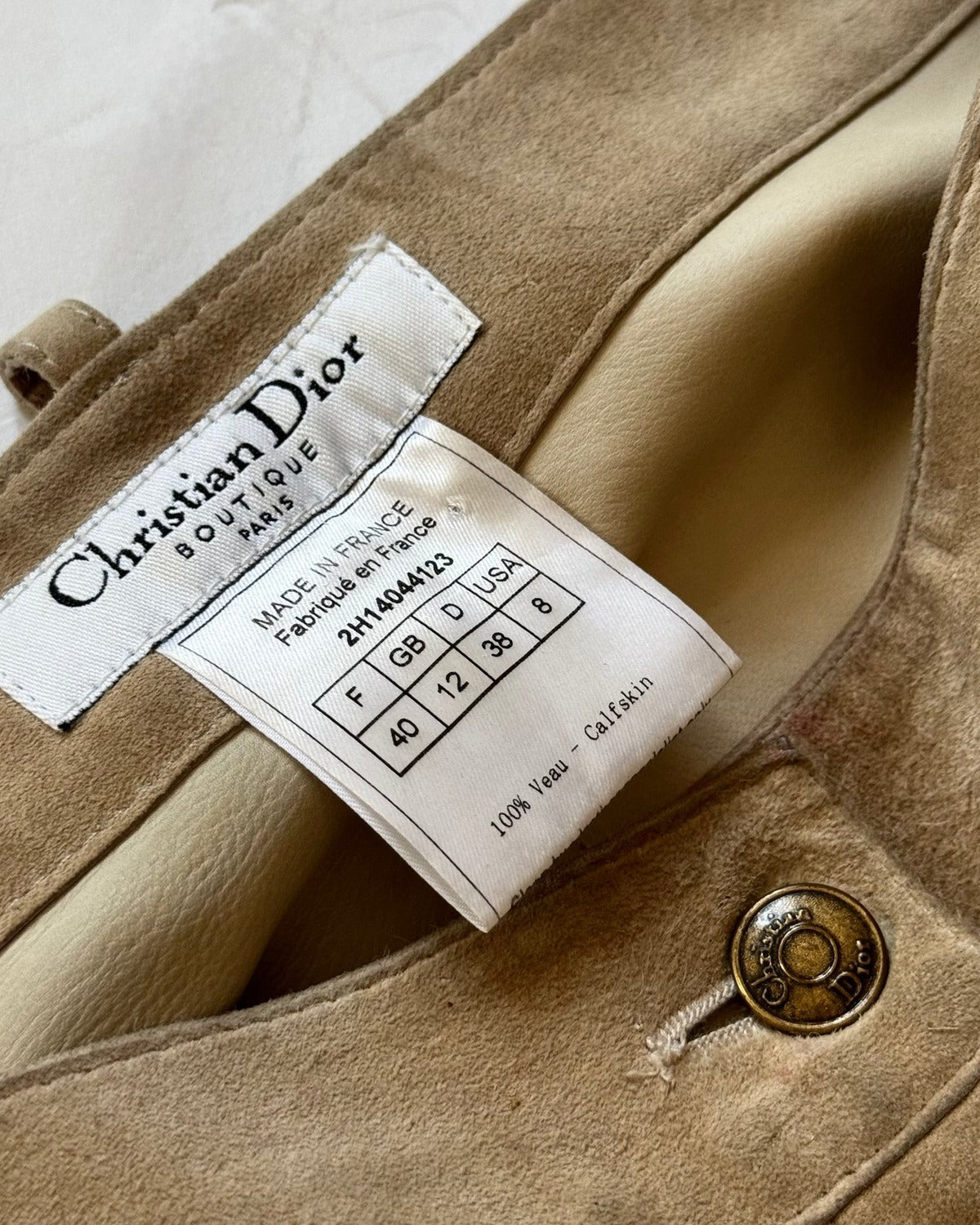 Christian Dior AW02 by John Galliano Paneled Suede Pants