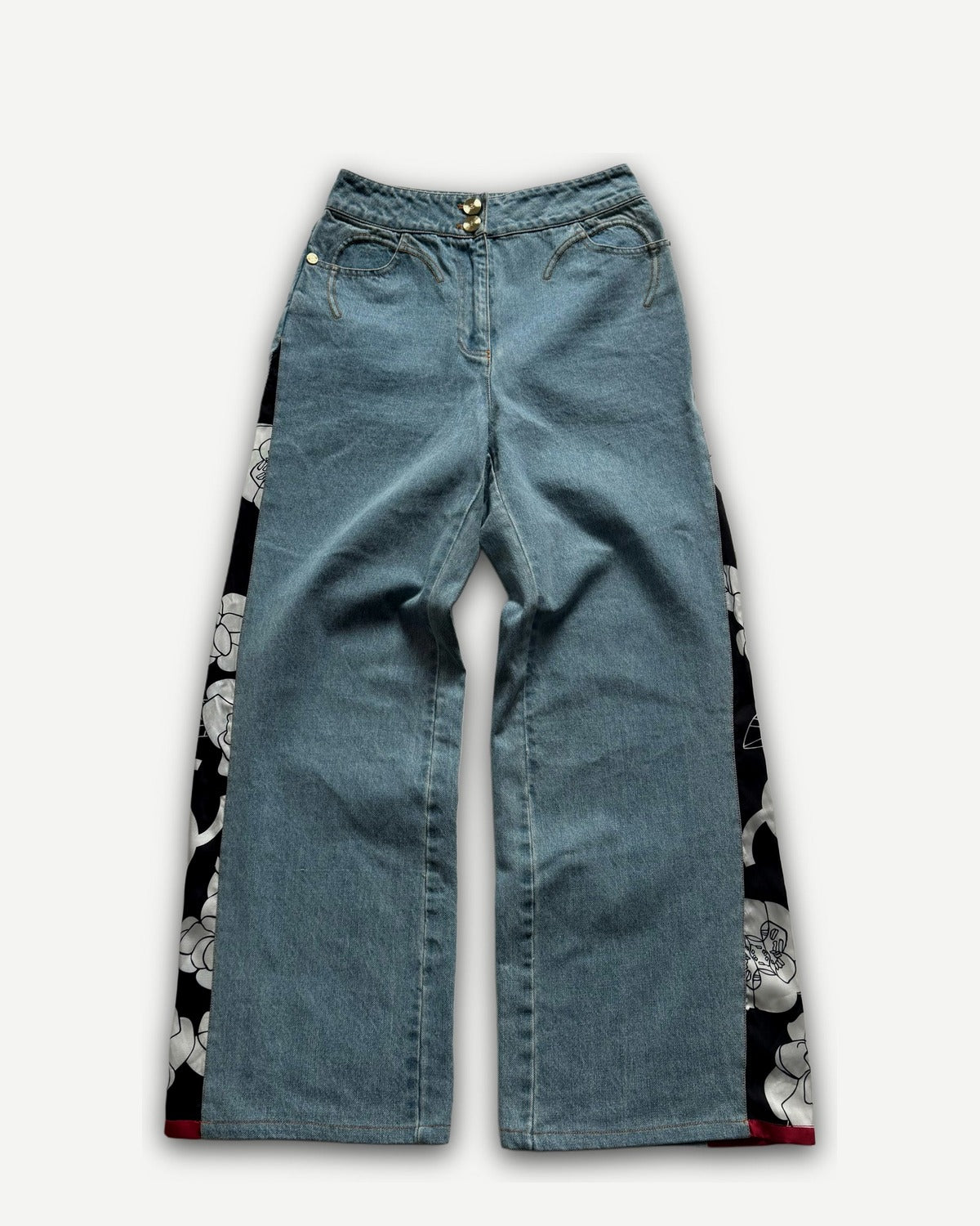 Chanel 2024 Flared Floral Cut Out Denim Sample