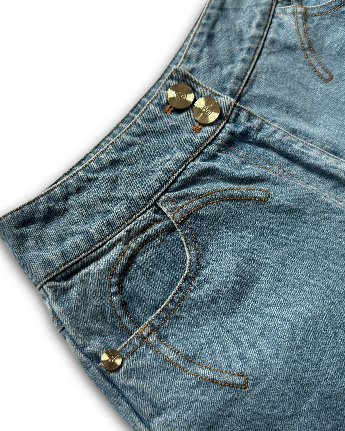 Chanel 2024 Flared Floral Cut Out Denim Sample