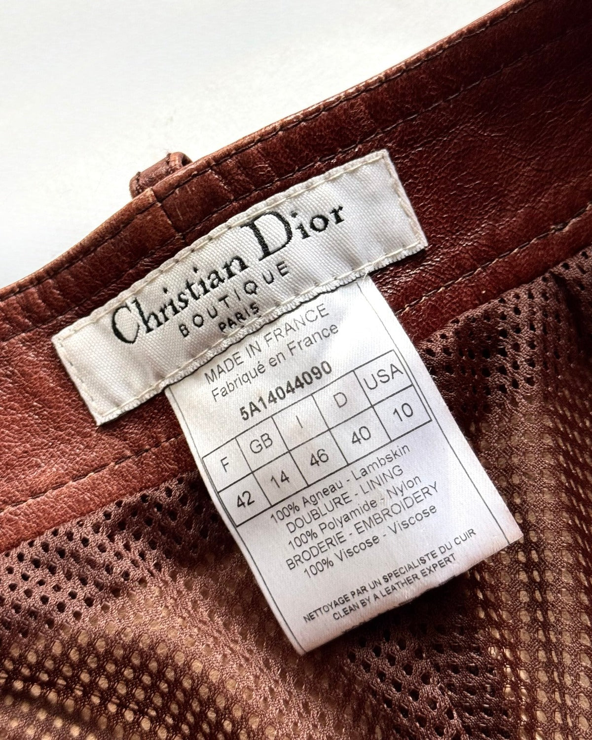 Christian Dior AW05 by John Galliano Floral Embroidered Leather Pants