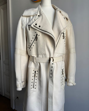 Christian Dior by John Galliano AW04 Leather Paneled Studded Coat