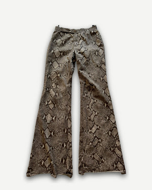 Gucci by Tom Ford SS00 Python Print Flared Pants