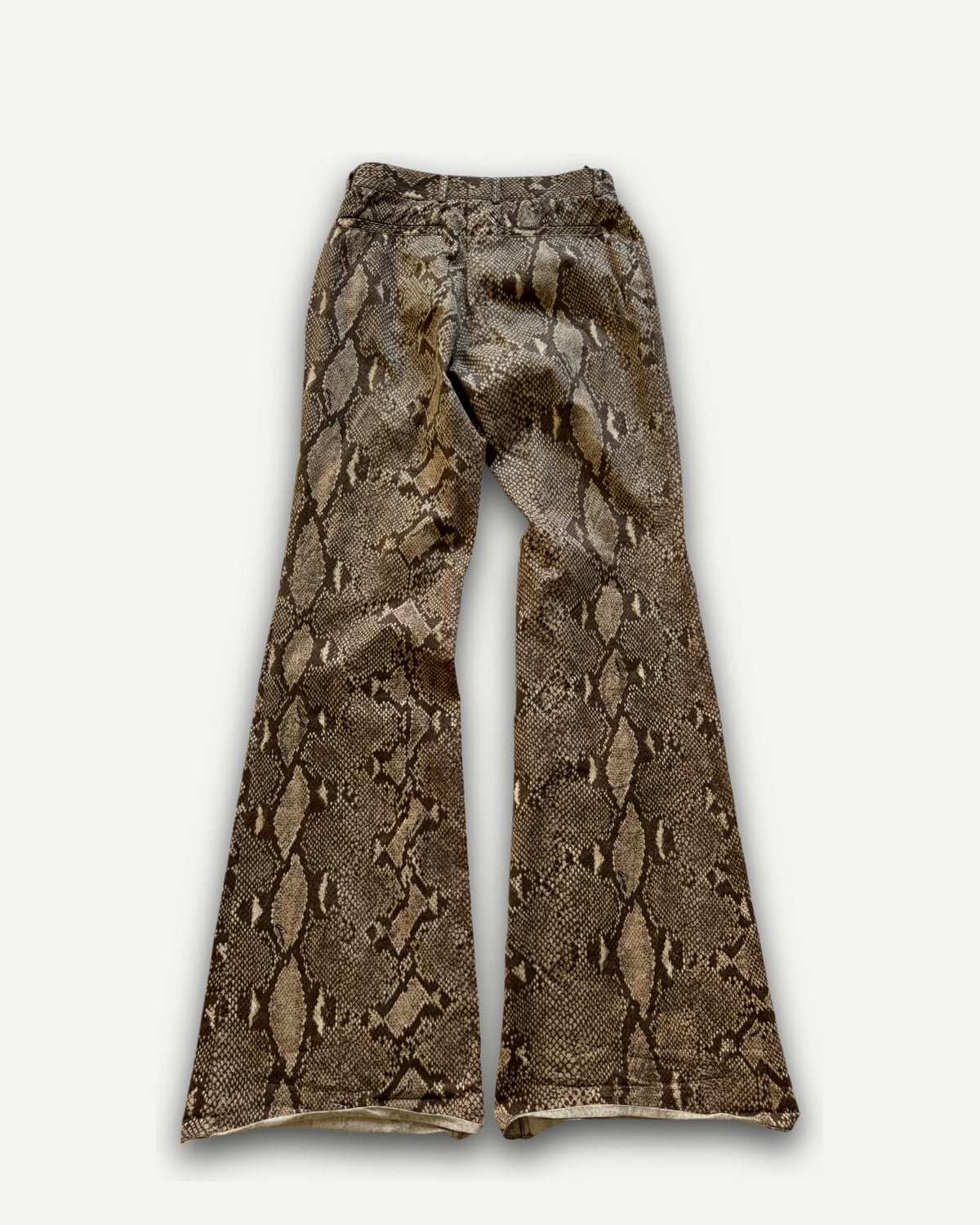 Gucci by Tom Ford SS00 Python Print Flared Pants