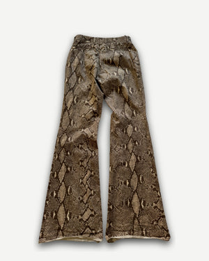 Gucci by Tom Ford SS00 Python Print Flared Pants
