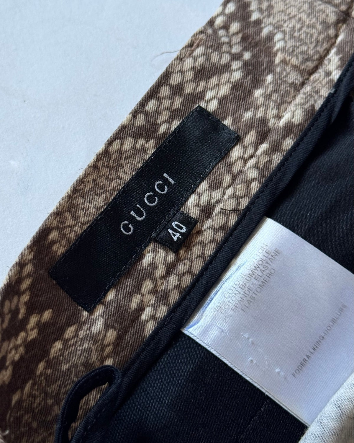 Gucci by Tom Ford SS00 Python Print Flared Pants