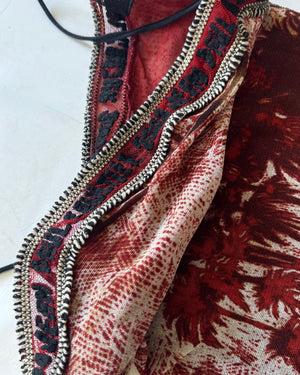 Jean Paul Gaultier 90s Classique Mesh Palm Print Dress