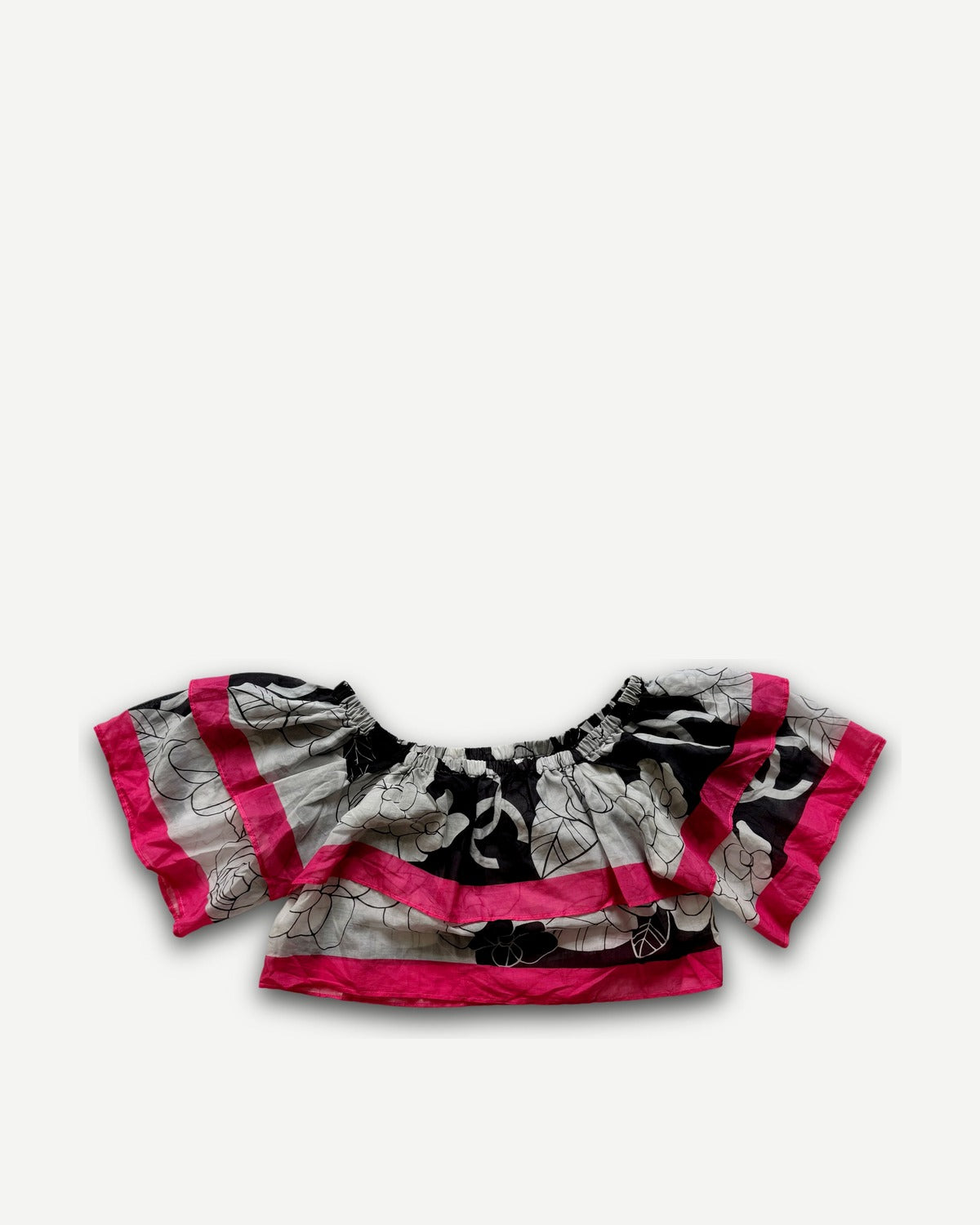 Chanel 2024 Floral Layered Logo Bustier Top