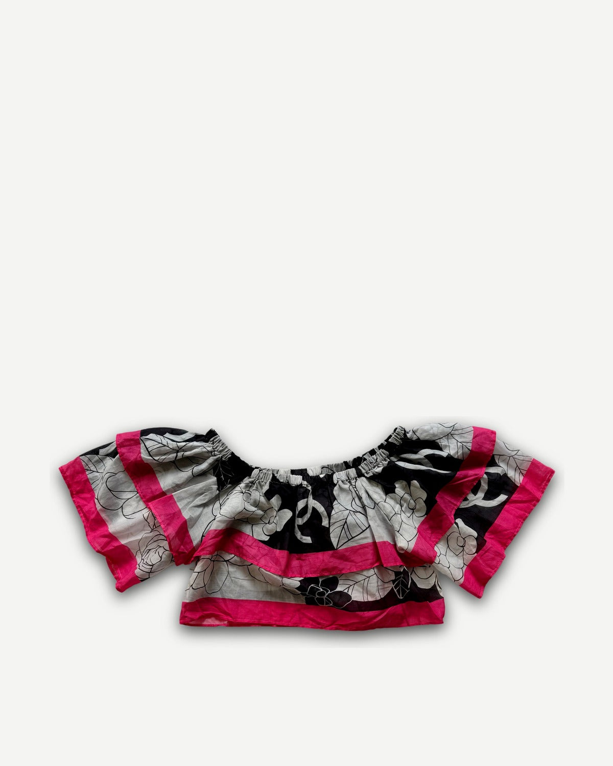 Chanel 2024 Floral Layered Logo Bustier Top