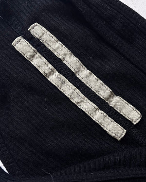 Rick Owens FW14 Black Ribbed Long Cotton Dress