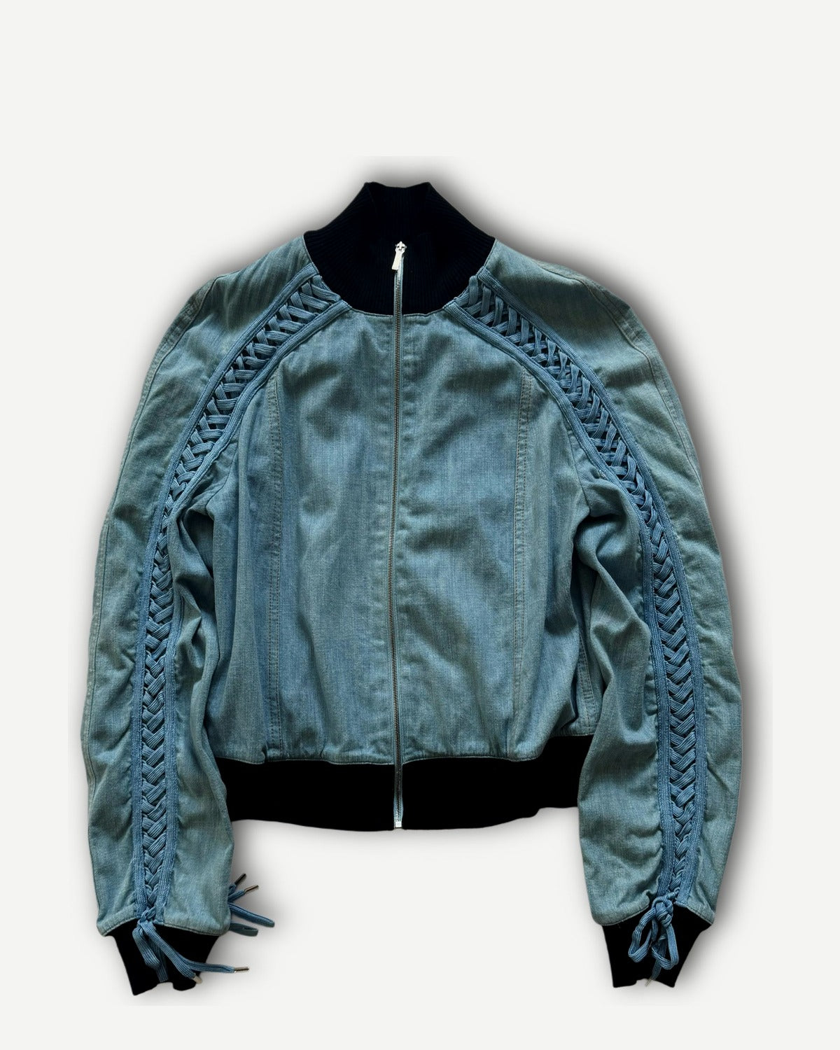 Christian Dior AW02 by John Galliano Laced Denim Bomber Jacket