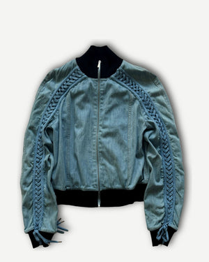 Christian Dior AW02 by John Galliano Laced Denim Bomber Jacket