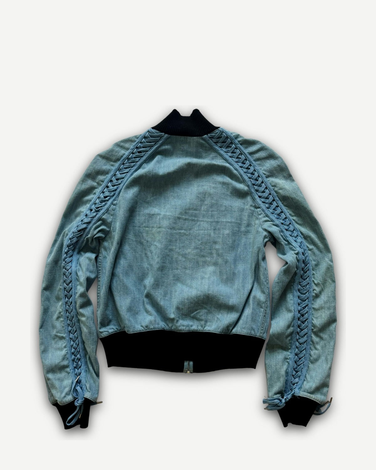 Christian Dior AW02 by John Galliano Laced Denim Bomber Jacket