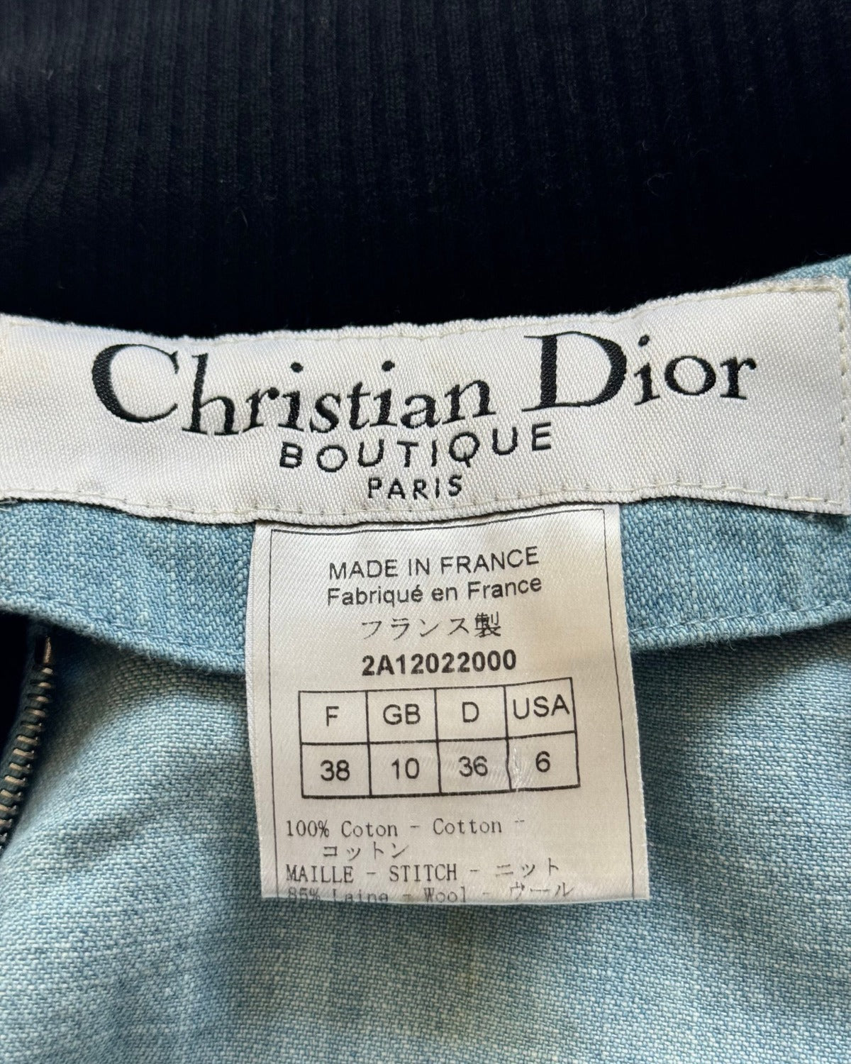 Christian Dior AW02 by John Galliano Laced Denim Bomber Jacket