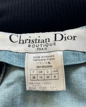 Christian Dior AW02 by John Galliano Laced Denim Bomber Jacket