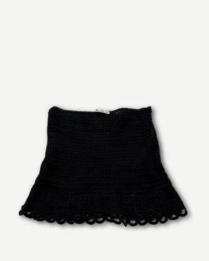 Prada Black Crochet Mini Skirt