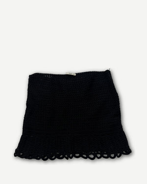 Prada Black Crochet Mini Skirt