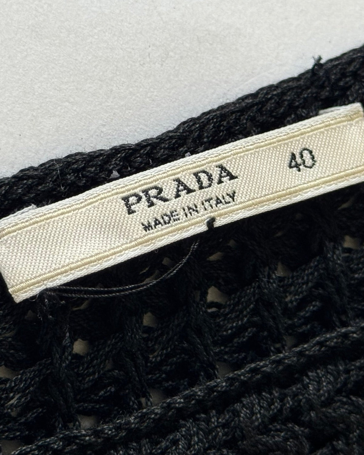 Prada Black Crochet Mini Skirt